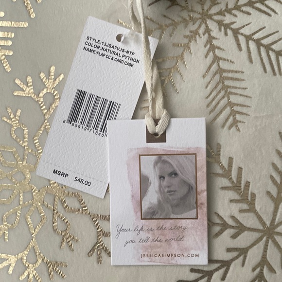 Jessica Simpson Snakeskin (Python) Wallet (Brown, Tan, Pink) & Gray Card… - Picture 14 of 15